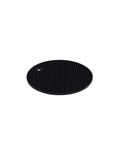 Descanso de Panela Silicone Suporte Redondo Preto