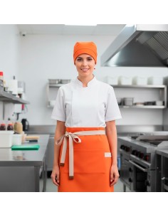 Bandana Laranja Chef de Cozinha Touca Unissex Ajustavel 2
