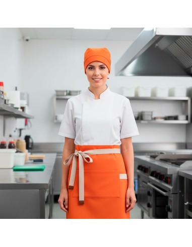 Bandana Laranja Chef de Cozinha Touca Unissex...