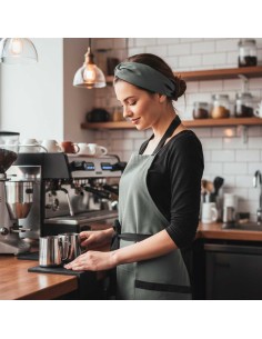 Faixa de Cabelo Turbante Bandana Cinza Grafite Chef Cozinha 2