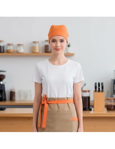 Avental de Cintura Bege Laranja Bar Cafe Bistro...