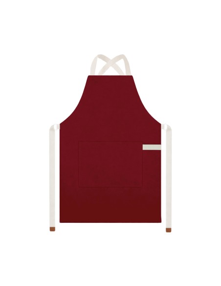 Avental Vinho Alça Cruzada Algodao Restaurante Bistro Cafeteria