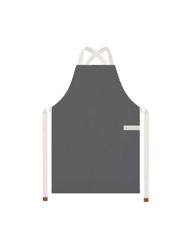 Avental Cinza Alça Cruzada Algodao Restaurante...