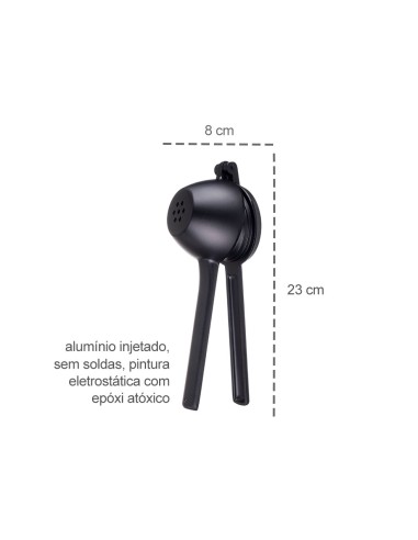 Espremedor de Limao e Laranja Aluminio Preto