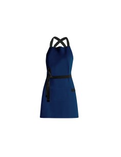 Avental Azul Alça Cruzada Preto Restaurante Bar Cafeteria