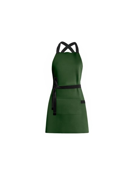 Avental Verde Alça Cruzada Preto Restaurante Jardinagem Bar