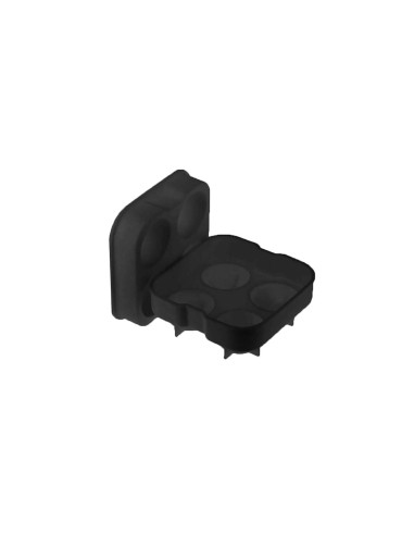 Forma de Gelo Redonda Silicone Preto Tampa Esferas Whisky
