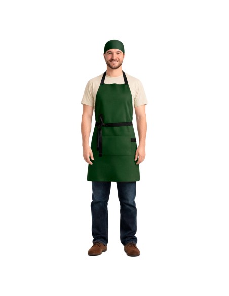 Avental Verde Alça Cruzada Preto Restaurante Jardinagem Bar
