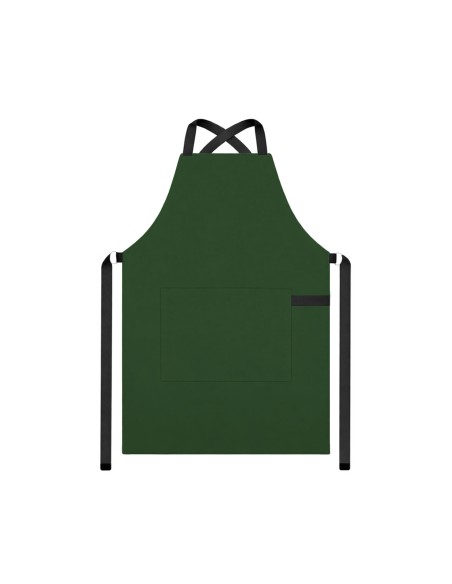 Avental Verde Alça Cruzada Preto Restaurante Jardinagem Bar