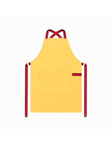 Avental Amarelo Alça Cruzada Vermelho Buffet...