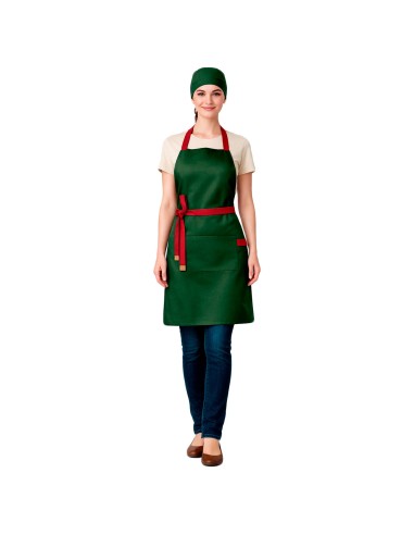 Avental Verde Alça Cruzada Vermelho Restaurante...