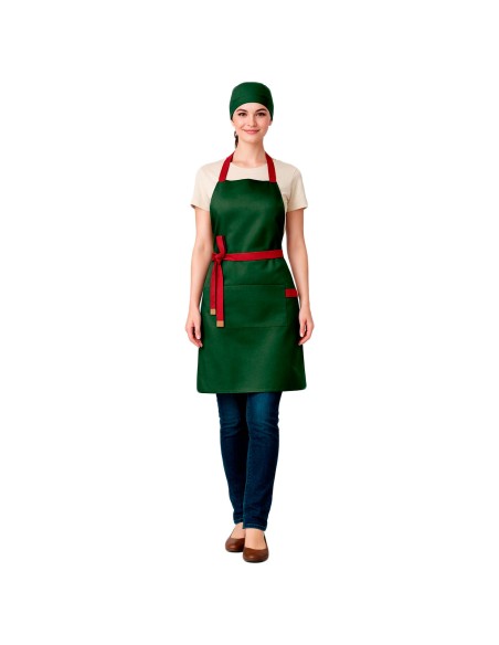 Avental Verde Alça Cruzada Vermelho Restaurante Jardinagem Bar