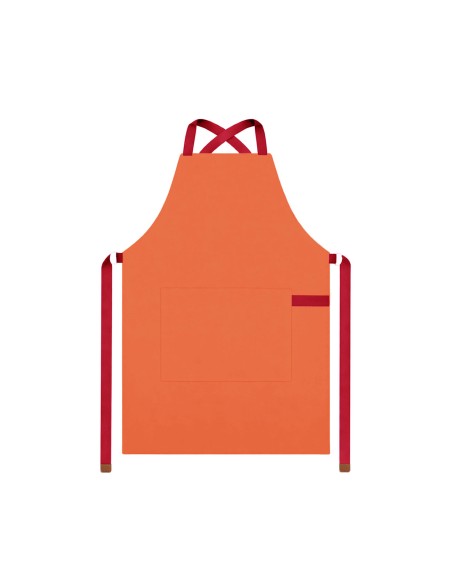 Avental Laranja Alça Cruzada Vermelho Sorveteria Jardinagem