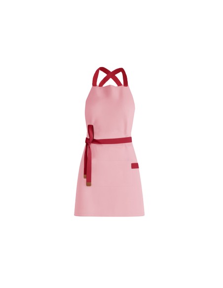 Avental Rosa Alça Cruzada Vermelho Confeitaria Doceria Festa