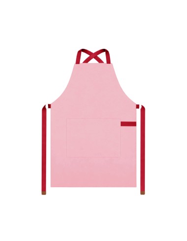 Avental Rosa Alça Cruzada Vermelho Confeitaria...