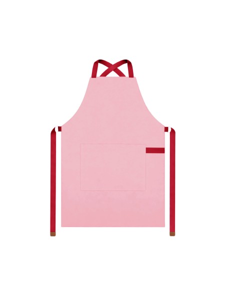 Avental Rosa Alça Cruzada Vermelho Confeitaria Doceria Festa
