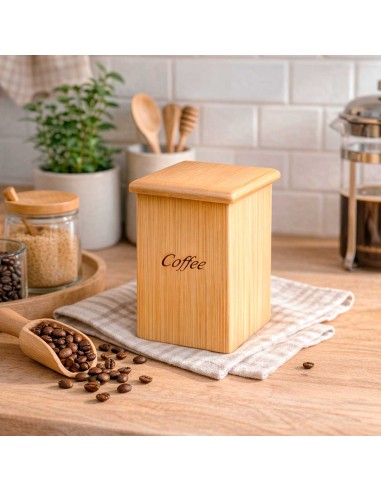 Pote Cafe Bambu Natural Tampa Organizador Porta...