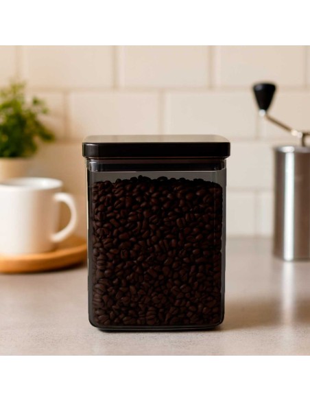 Pote de Cafe Hermetico Porta Mantimentos Translucido 1L