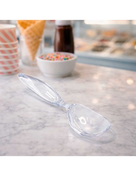 Colher de Sorvete Transparente Cabo Cafeteria Sorveteria
