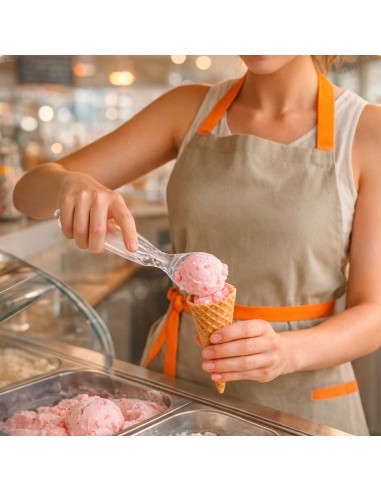 Colher de Sorvete Transparente Cabo Cafeteria...