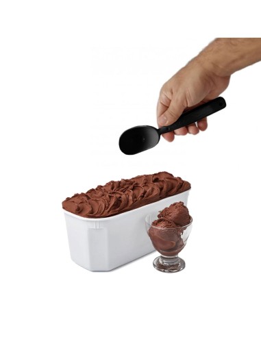 Colher de Sorvete Preta Aluminio Injetado