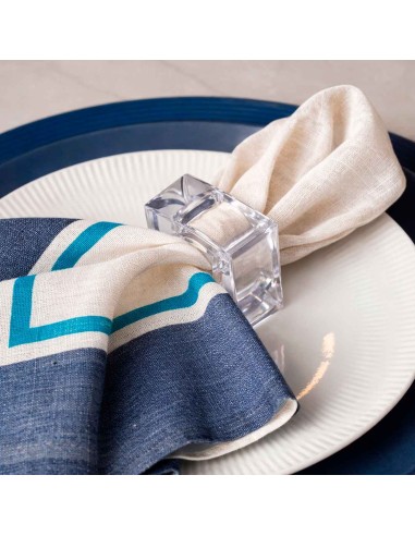 Porta Guardanapo Anel Quadrado Transparente...