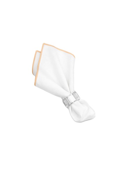 Porta Guardanapo Anel Quadrado Transparente Mesa Posta 6un