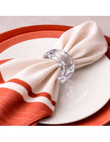 Porta Guardanapo Anel Redondo Transparente Mesa...