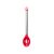 Colher Vazada Silicone Vermelho Cabo Inox Talher Cozinha 1un