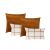 Almofada e Baguete Rineira Sofa Decorativa Cobre Marrom 4un