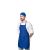 Avental e Bandana Azul Kit Chef de Cozinha Unissex 2un 1