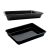 Bandeja Multiuso 12L Organizador Cozinha Pets Plastico Preto 2un