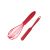 Espatula Confeiteiro Batedor Claras Fouet Silicone Vermelho