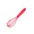Batedor de Claras Fuet Silicone Vermelho Manual Cozinha 31cm 1