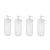 Bisnaga Transparente 380ml Tubo Bico Fino Molho Plastico 4un