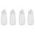 Bisnaga Transparente 520ml Tubo Bico Fino Molho Plastico 4un