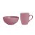 Caneca e Pote Bowl Rosa Ceramica Rose Kit Xicara 2un