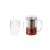 Chaleira Caneca Vidro Borossilicato Bule Infusor Inox 500ml