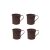 Caneca Aluminio Marrom 250ml Chocolate Cafe Cappuccino 4un