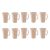 Caneca Bege Nude Cappuccino 400ml Plastico BPA Free Jogo 10un