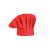 Chapeu de Cozinheiro Vermelho Chef Touca Unissex Ajustavel 1