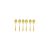 Jogo Colher de Cafe Dourado Colheres Inox Metal 6un