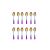 Colher de Cha Furta Cor Metal Inox Colorido Elite Jogo 12un