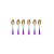 Colher de Cha Furta Cor Metal Inox Colorido Elite Jogo 6un