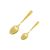 Colher de Cha e Cafe Dourado Metal Inox e Estojo Preto 9 pcs