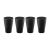 Copo Preto de Plastico 300ml Resistente BPA Free 4un