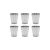 Copo Mini Aço Inox 30ml Cafe Molho Sobremesa Aperitivo 6un