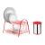 Escorredor de Louça Duplo Vermelho e Lixeira Aço Inox 1
