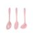 Colher Escumadeira Concha Silicone Rosa Cozinha 3un