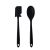 Colher e Espatula Profissional Silicone Preto 2un